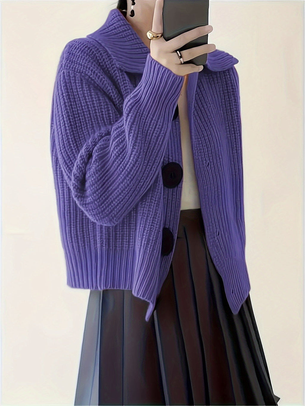 Lorna | Entspannte Strickjacke mit Kragen