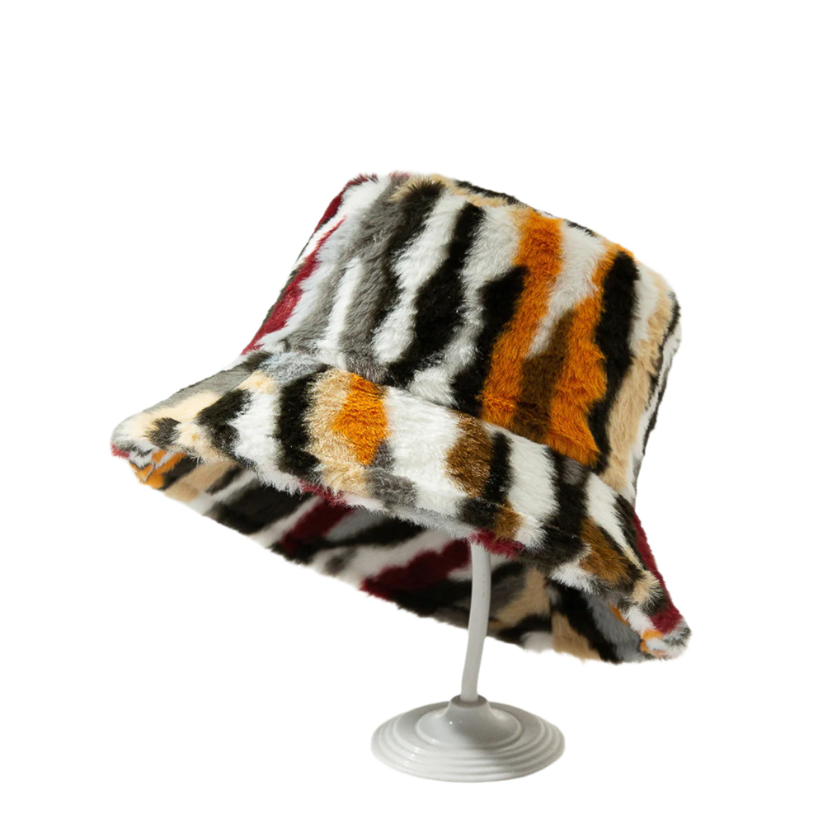 Claremore Zebra-Muster Polyester-Anglerhut, Medium