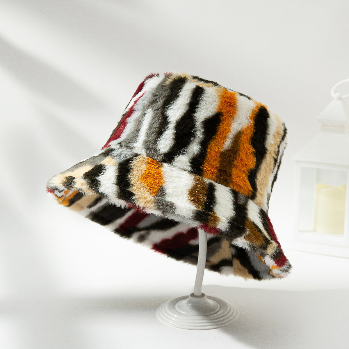 Claremore Zebra-Muster Polyester-Anglerhut, Medium