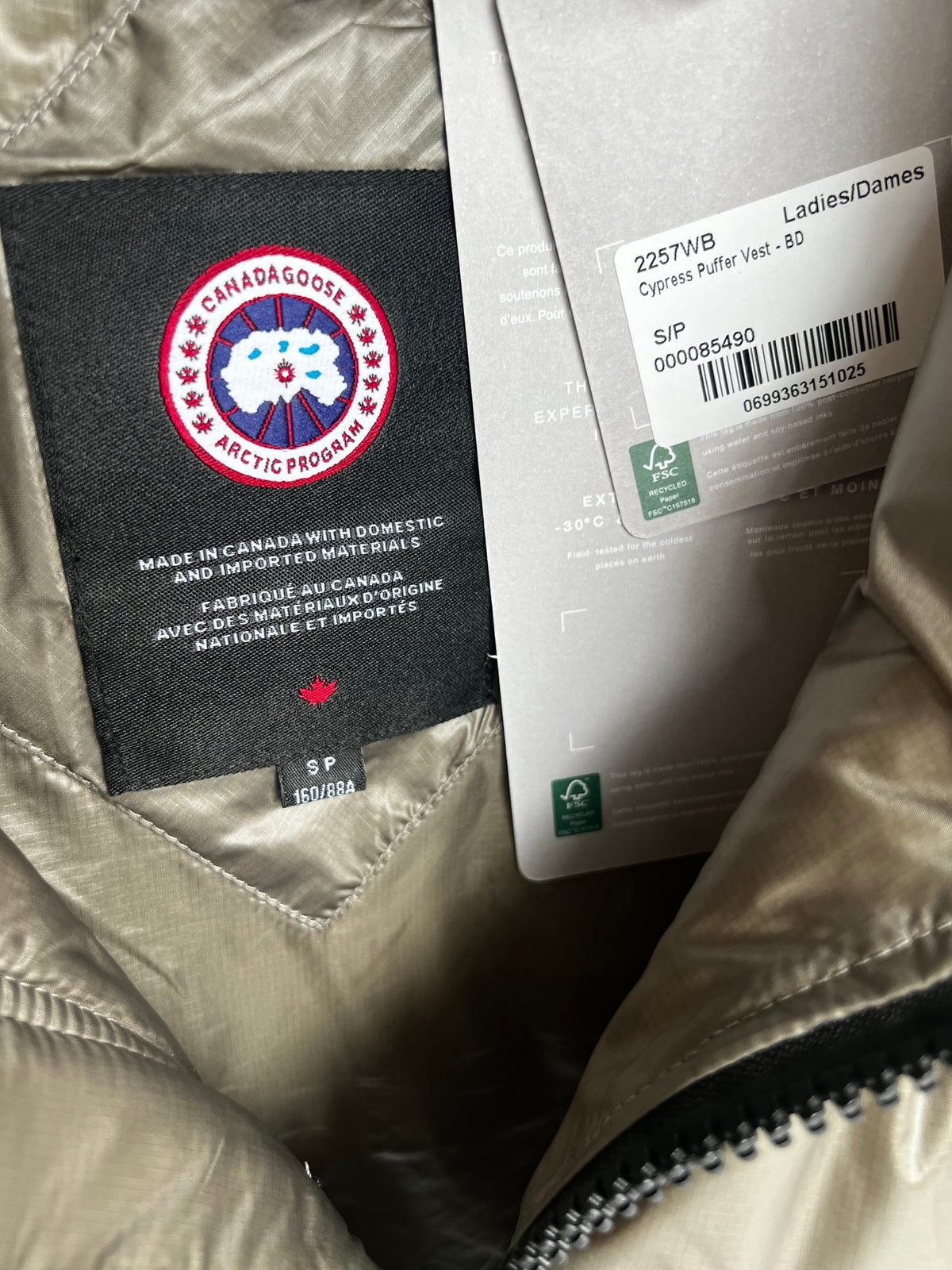 Canada Goose Women's Cropped Down Vest – Taupe