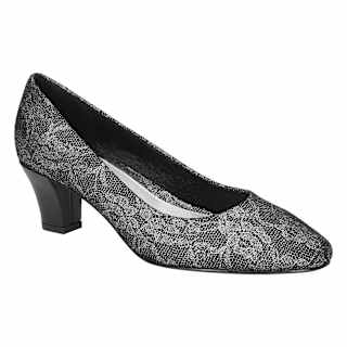 Easy Street Women's Ballari Silver Lace Pumps