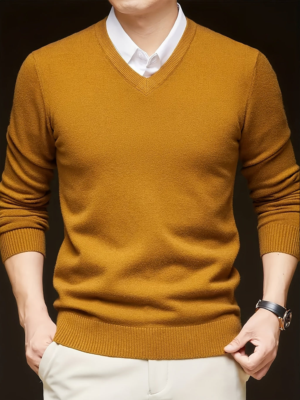 Nigel | Eleganter V-Ausschnitt-Pullover