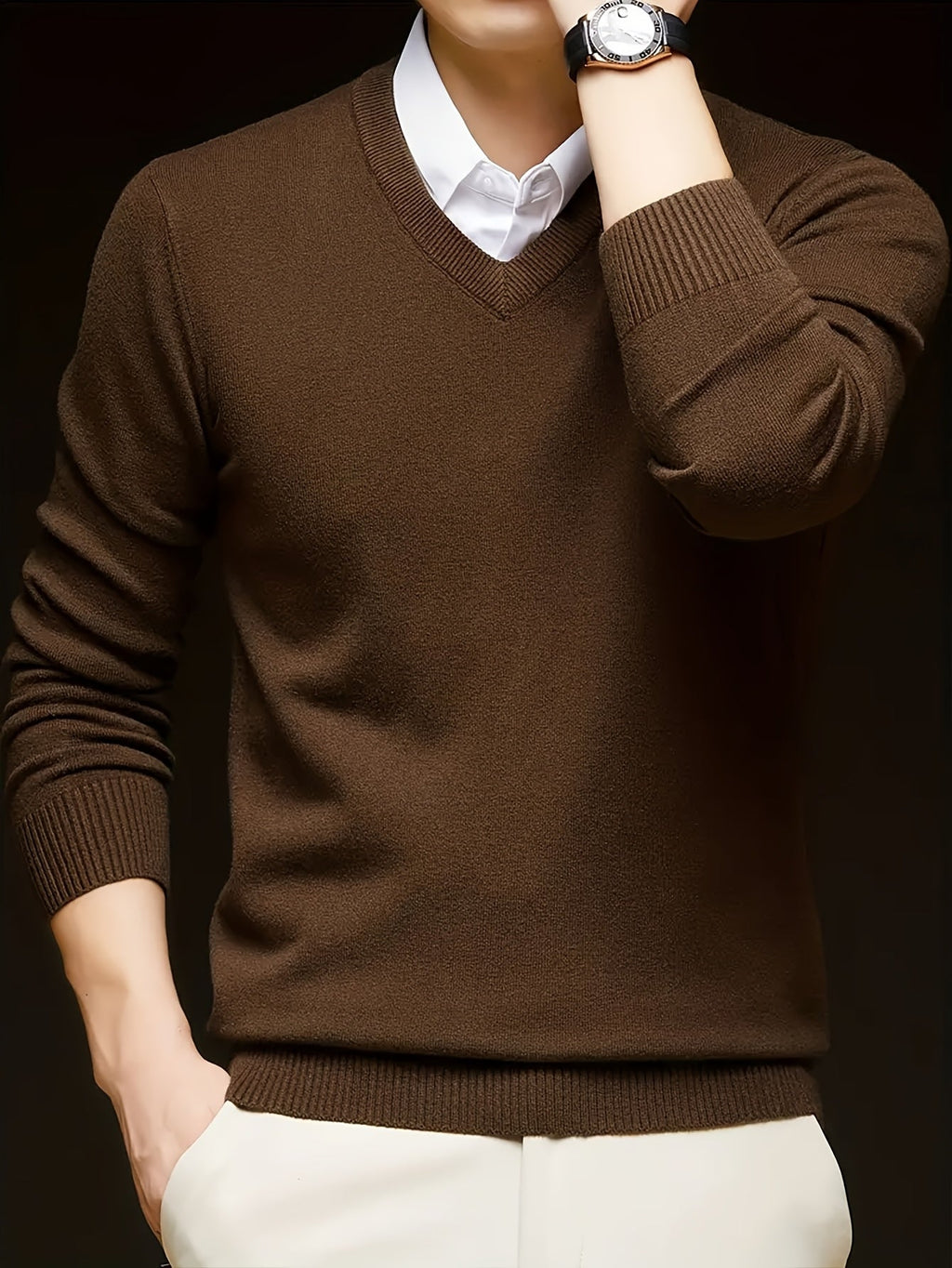 Nigel | Eleganter V-Ausschnitt-Pullover