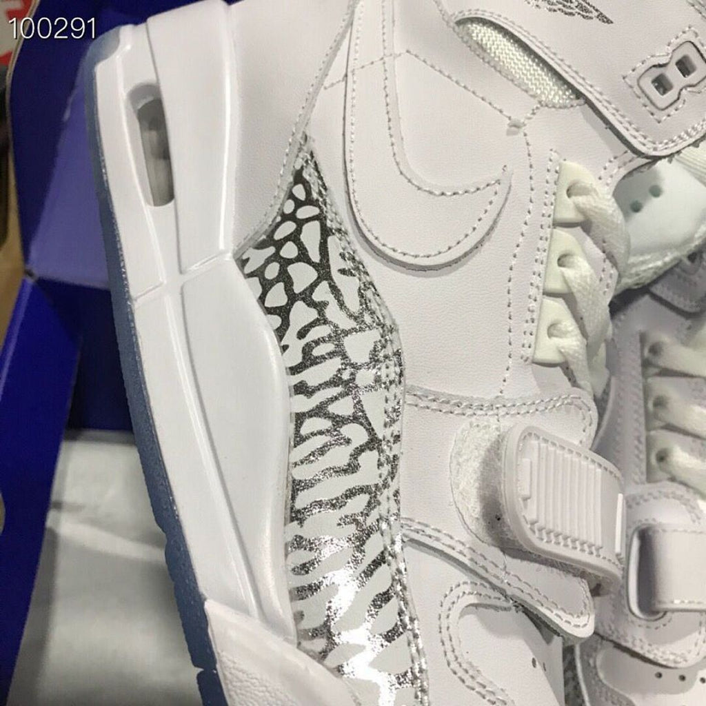Air Jordan Legacy 312 Triple White Silver – White / Metallic Silver