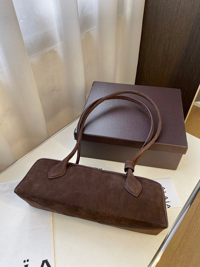 Jacquemus Suede Rectangular Shoulder Bag – Brown