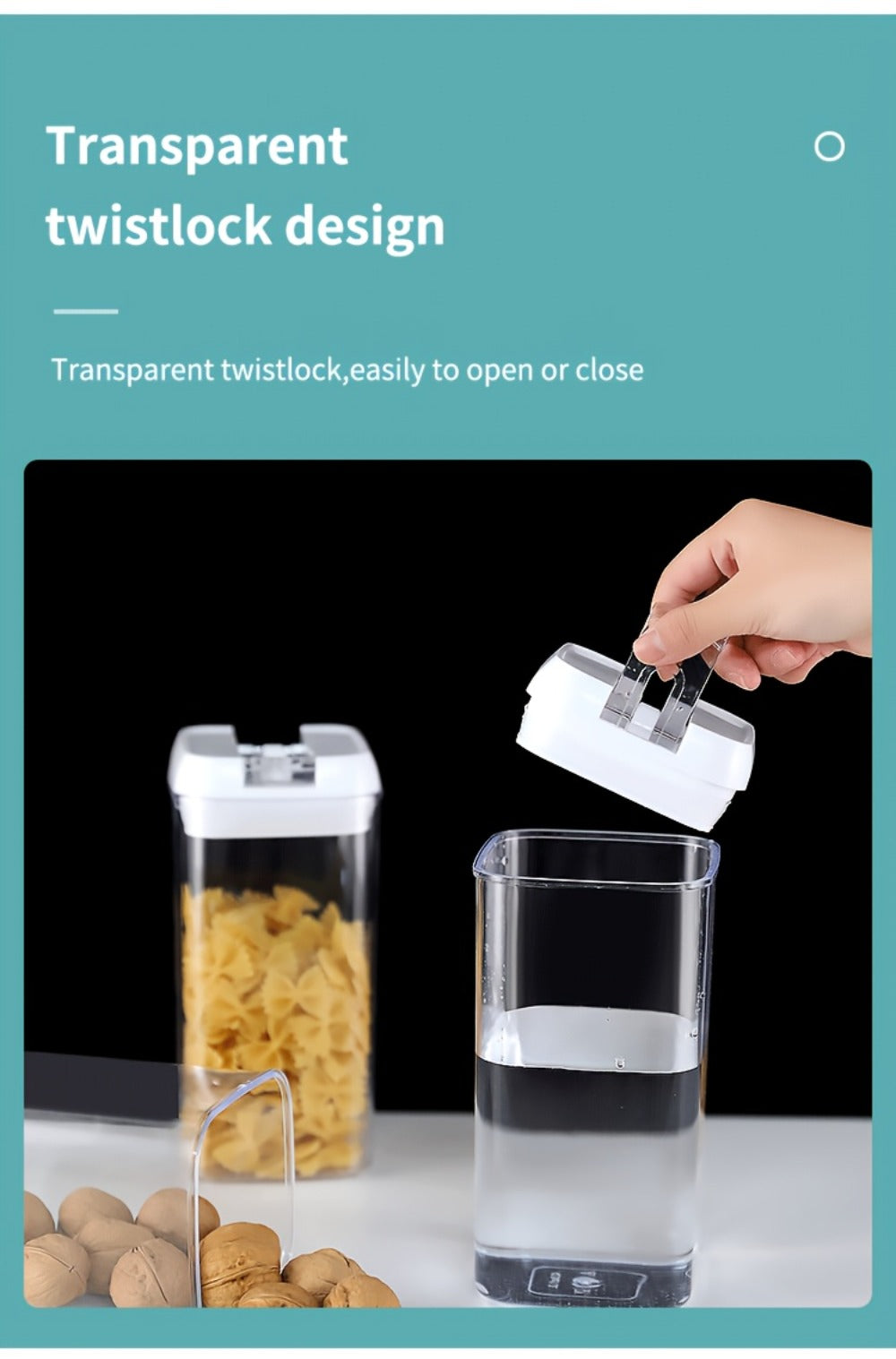 Food Storage Containers, Airtight Plastic Kitchen Organizer Set with Leak-Proof Lids for Meals and Leftovers