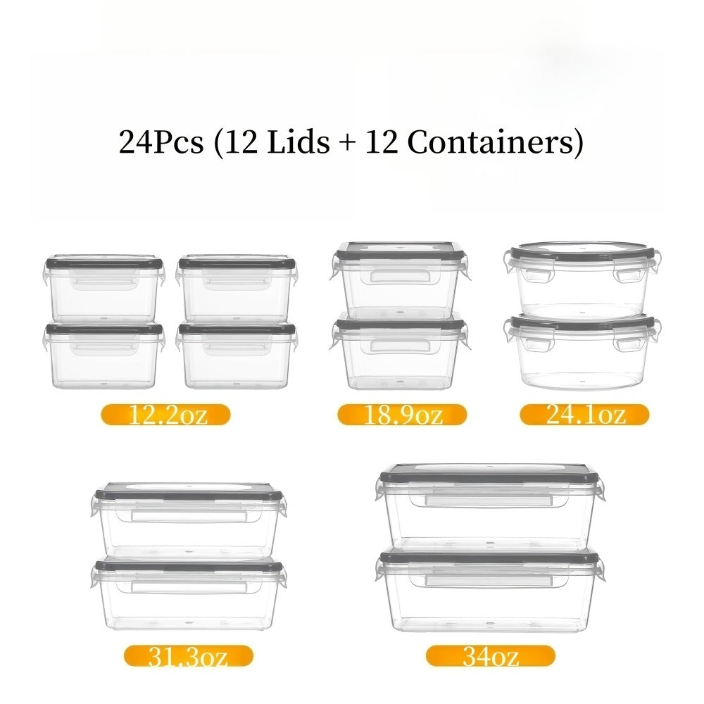 Food Storage Containers, Airtight Stackable Plastic Meal Prep Boxes with Leak-Proof Lids and Pantry Labels