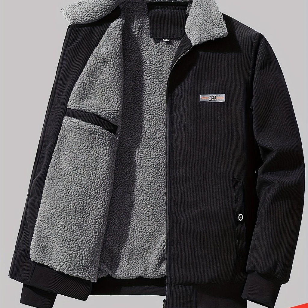 Gerard | Gerippte Jacke mit Futter aus Fleece