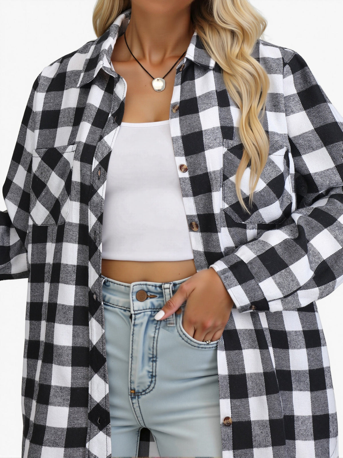 Everly | Kariertes Hemd mit Knopfleiste