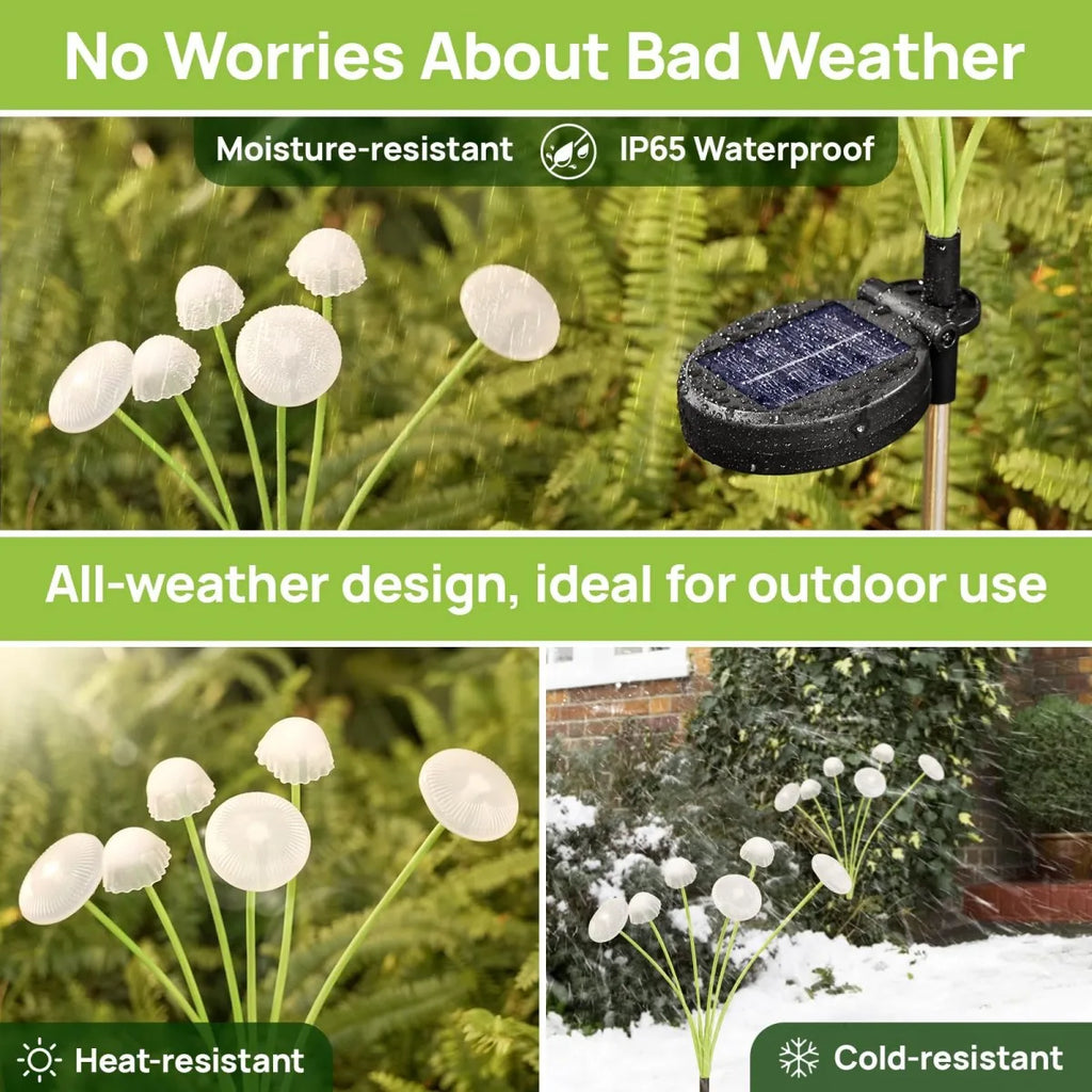 Mushroom Solar Garden Stake Light