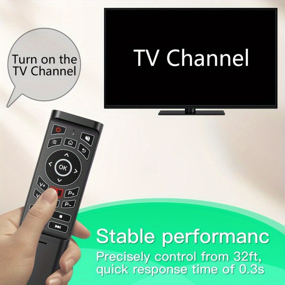Mini Wireless Keyboard Remote Control Tri-Mode - Bluetooth & 2.4G Dual Channel, 7-Color Backlight