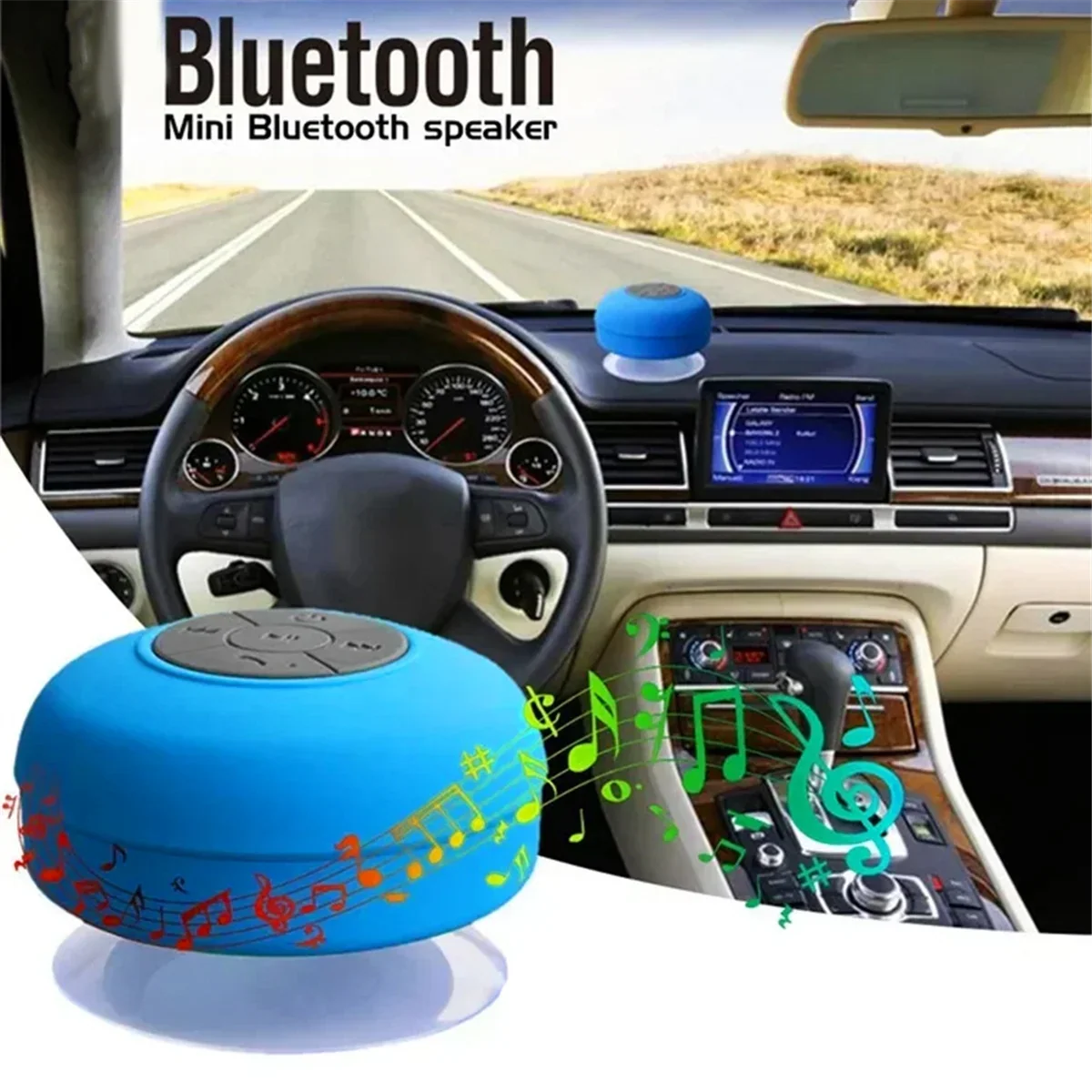 Waterproof Bluetooth Shower Speaker with Suction Cup