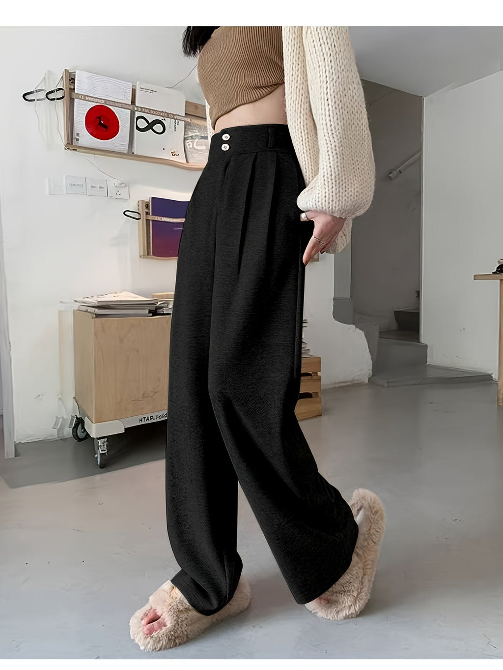 Estella | High-Waist-Hose mit weitem Bein