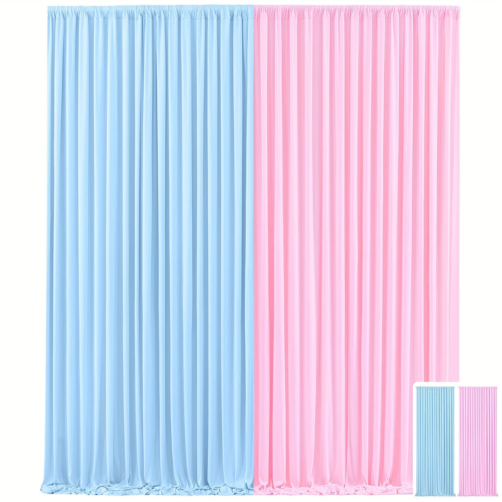 Two-Piece Photography Backdrop Curtain Set with 150 cm Width and 215 cm or 300 cm Height Options