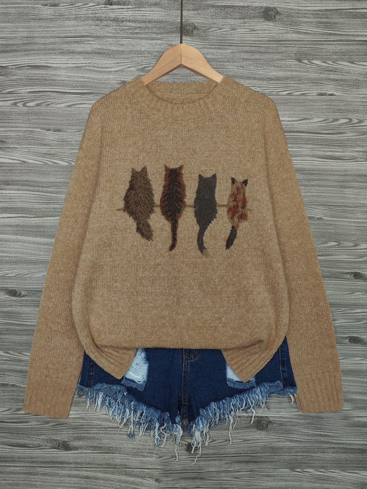 Talia | Gemütlicher Pullover mit Katzenmuster