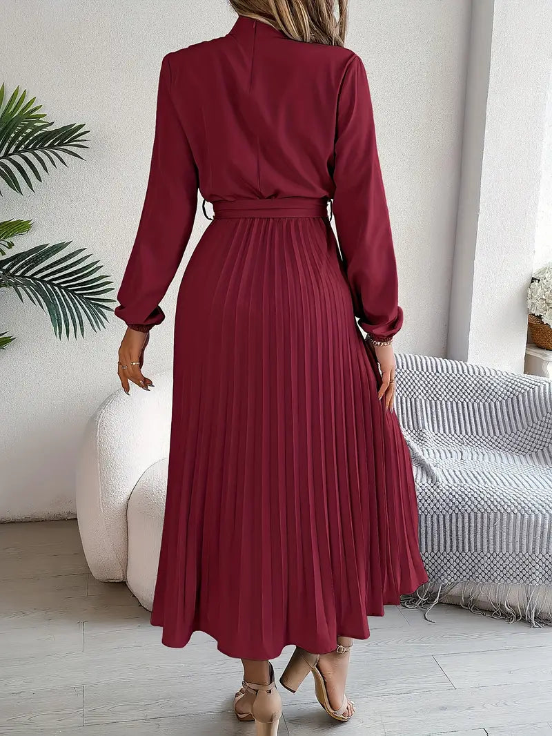 Isabella | Midikleid mit langen Ärmeln und Taillengürtel