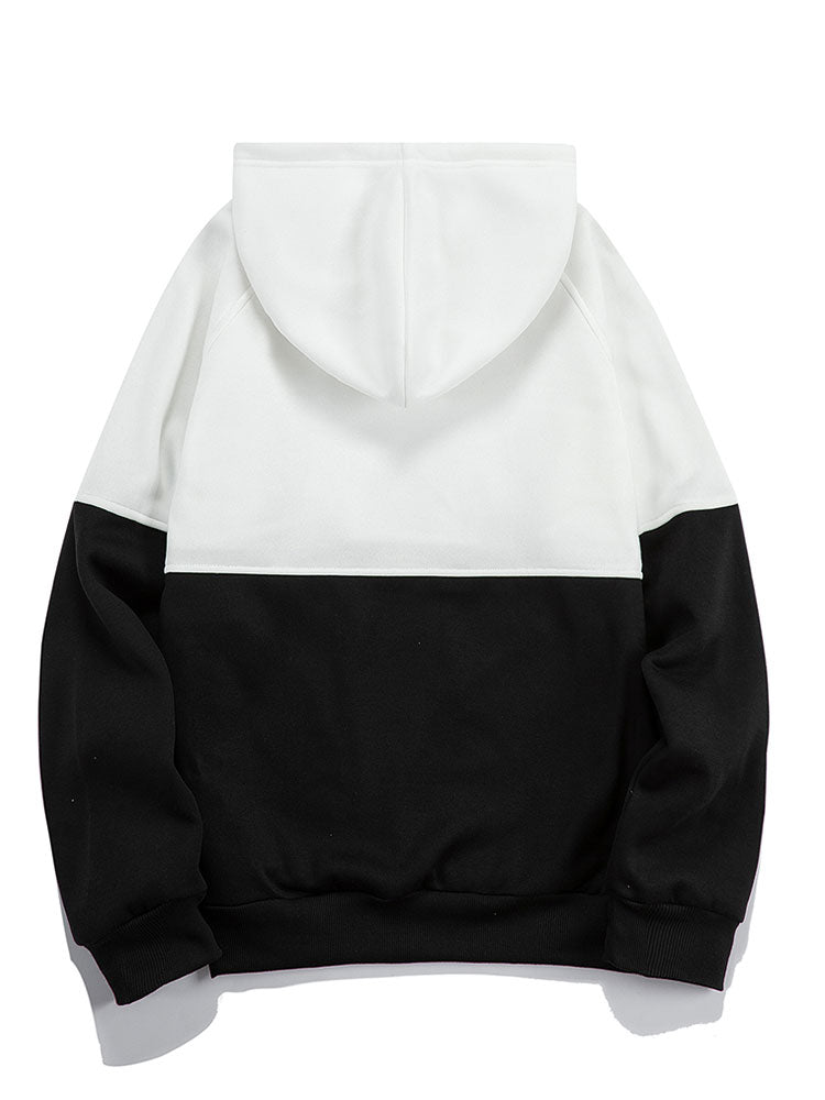 Colorblock Drop Shoulder Hoodie