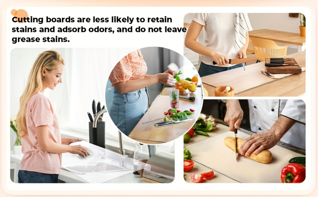 Acrylic Cutting Board Large Anti-Slip 17x23 Inch – Clear & Black Countertop Protector for Kitchen & Restaurant – Food Safe Non-Slip Chopping Board for Fruit, Meat & Meal Prep