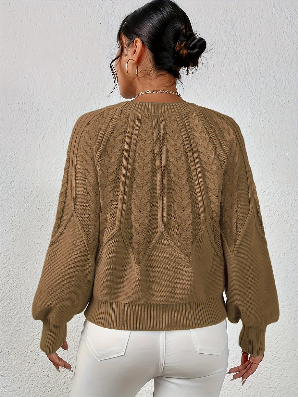 Ophelia | Entspannter Zopfmuster-Pullover