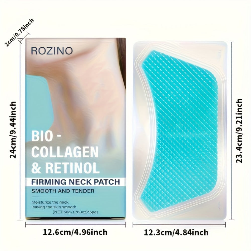 Bio-Collagen & Retinol Neck Firming Patches 10pcs – Hydrating Gel Neck Mask for Tightening, Smoothing & Anti-Sagging, Hypoallergenic for All Skin Types