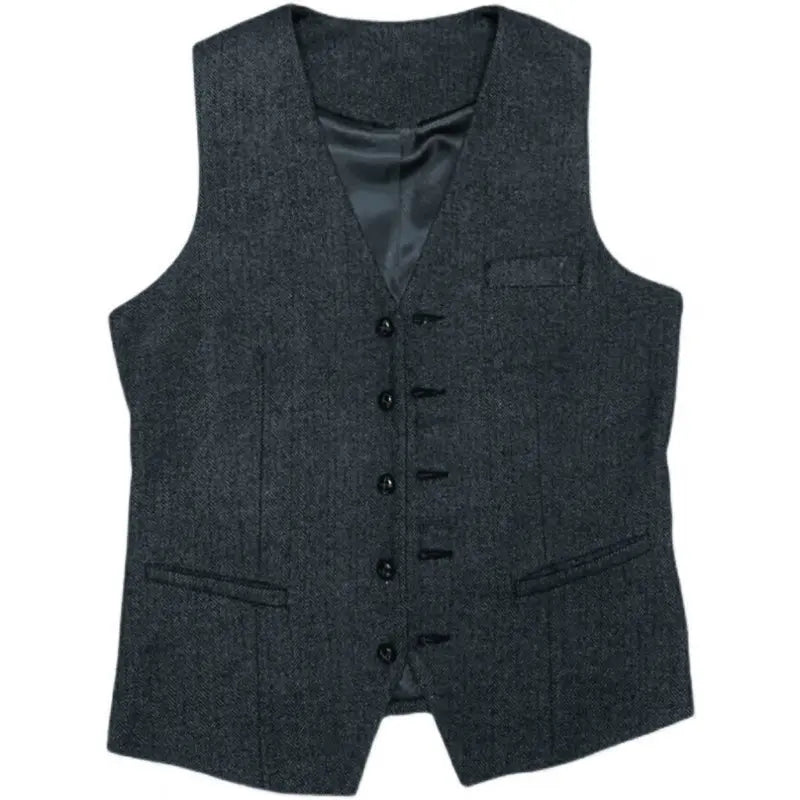 Sweetearing Tweed Suit Men's Breasted Vintage Classic Tuxedos