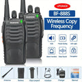 Baofeng BF-888S Walkie Talkie 2-Pack - Long Range UHF Two Way Radio, Wireless Frequency Copy, Portable Ham Radio for Hunting, Hiking, Camping & Emergency