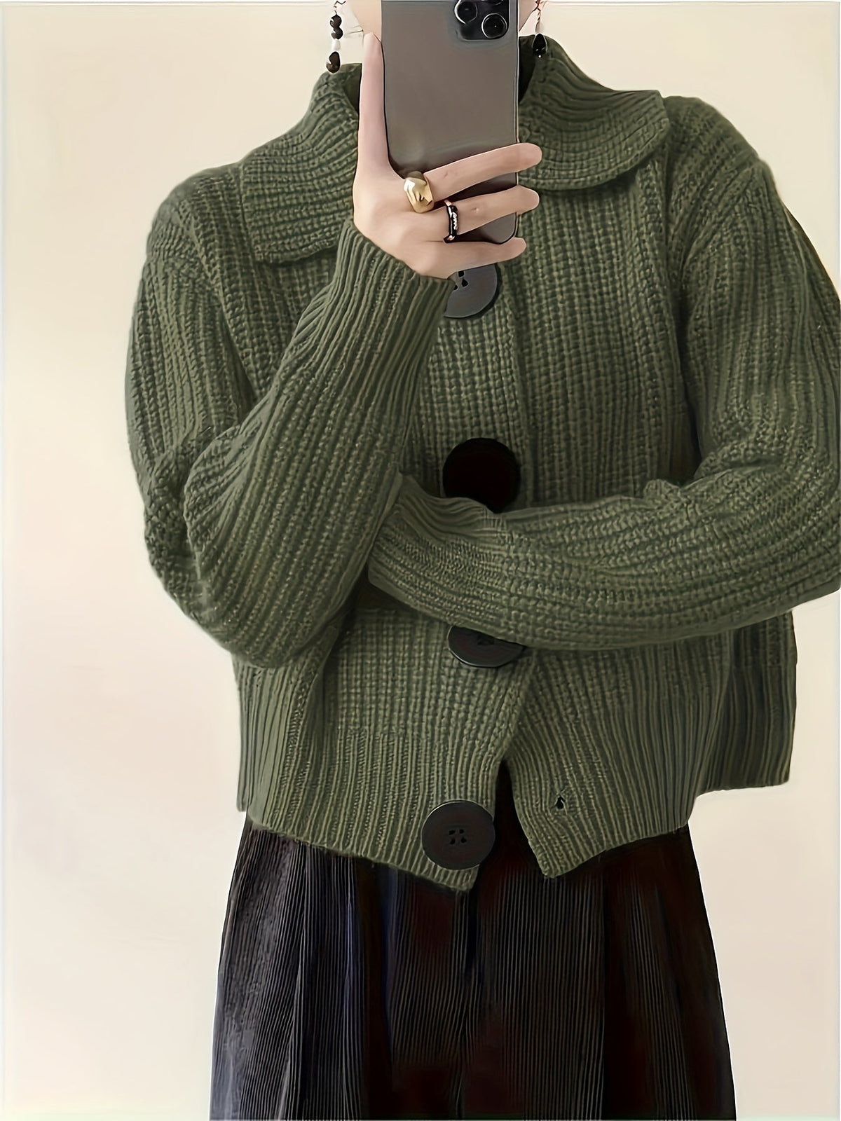 Lorna | Entspannte Strickjacke mit Kragen