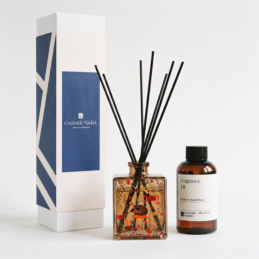 Mushroom Hunting - Cookie Creme 5oz Oil Reed Diffuser Set