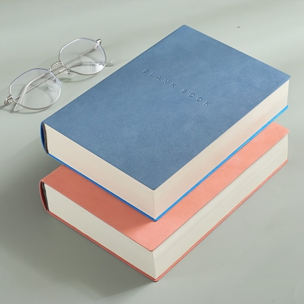 Blank Notebook with A5 760 Pages Leather Soft Cover Sketchbook