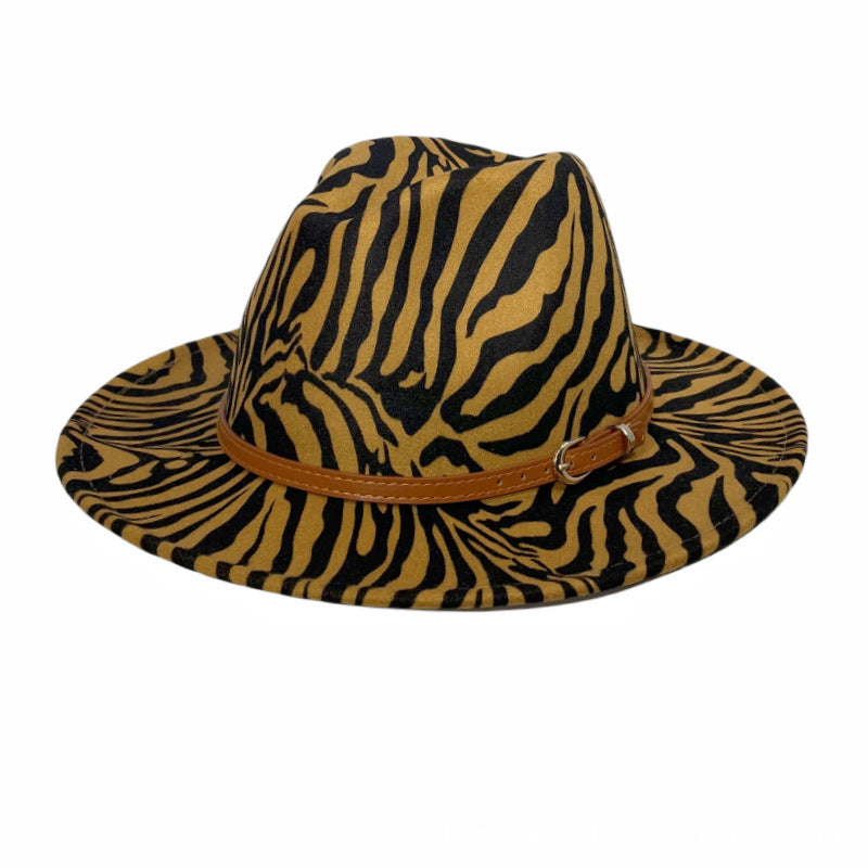 Sanderson Fedora-Hut aus Filz mit Animal-Print und Hutband