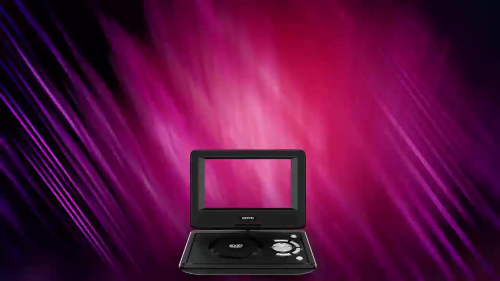 9 Inch Portable DVD Player for Kids Car Travel, Rechargeable Battery, Region Free, Dual Speakers