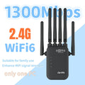 AC1200 WiFi Signal Booster 1200Mbps Dual Band 2-Pack, WiFi Extender Repeater 2.4GHz & 5GHz, Up to 10000 Sq Ft Whole Home Coverage