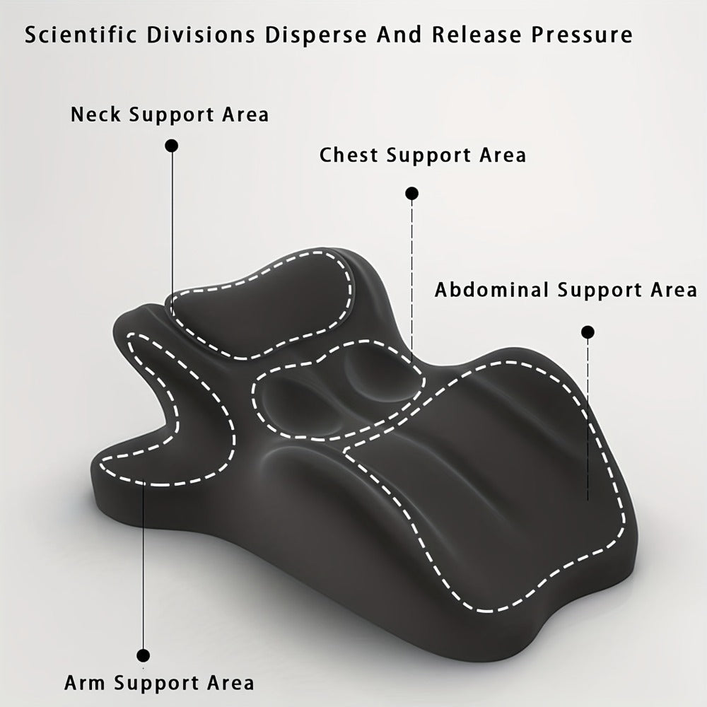 Wedge Pillow for Stomach Sleepers - Memory Foam Support for Cervical, Lumbar & Leg Elevation, Breathable Cover