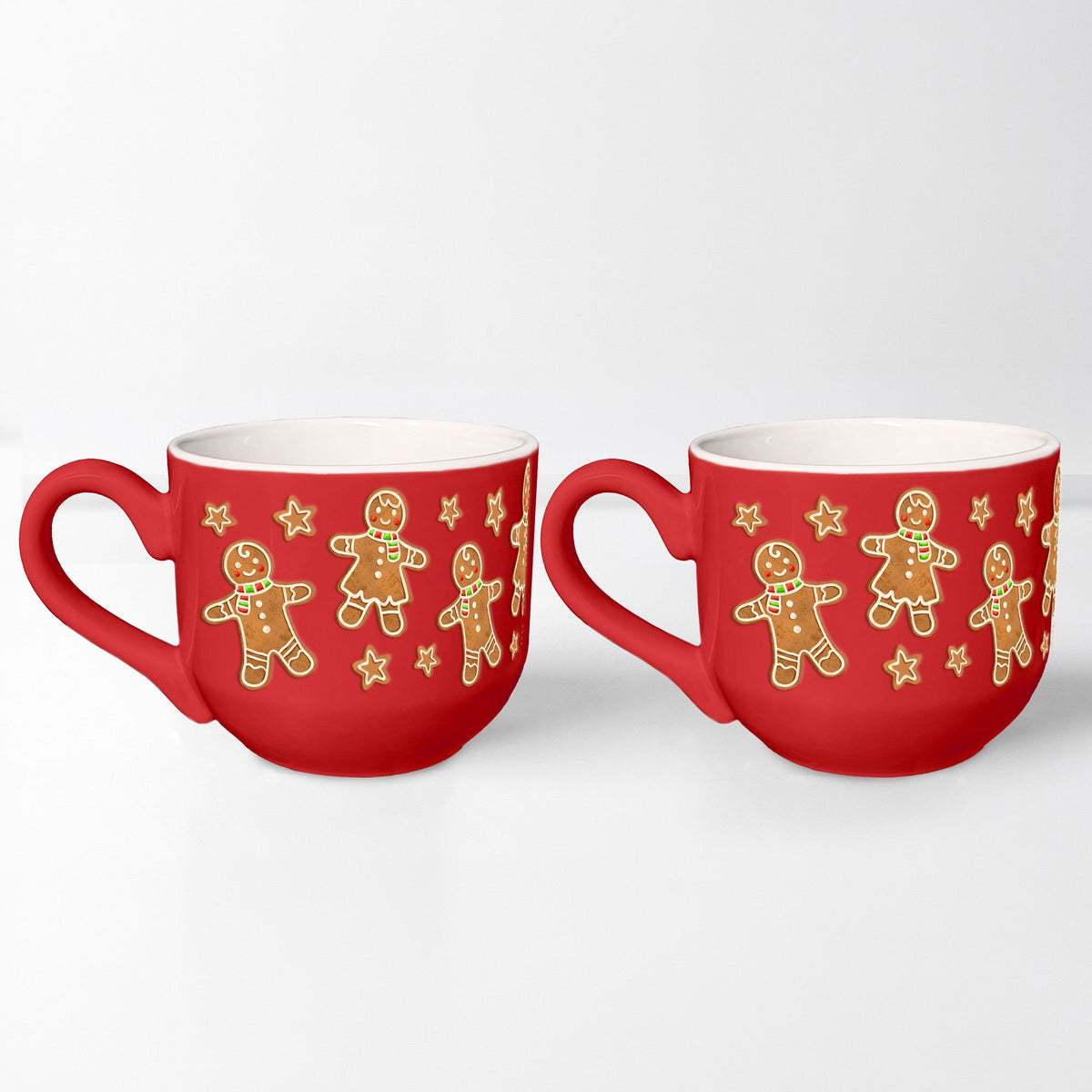 Gingerbread Folks - 2 Piece Ceramic Mug Set