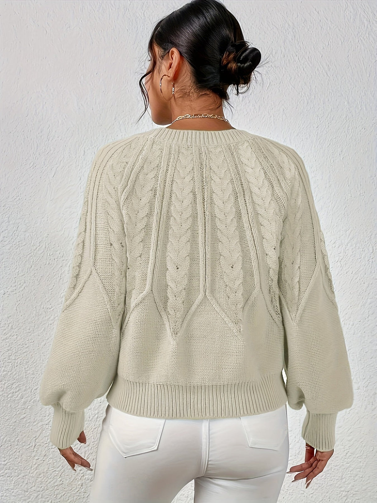 Ophelia | Entspannter Zopfmuster-Pullover