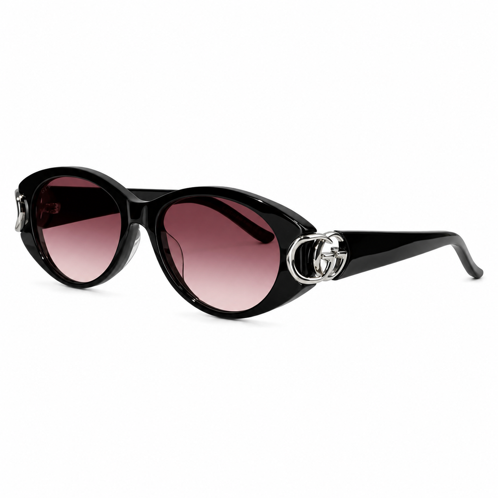 Gucci GG Double G Cat-Eye Acetate Sunglasses