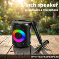 HY-3317 Party Speaker with Disco Lights & Microphone, Large Portable Subwoofer Outdoor Wireless Speaker
