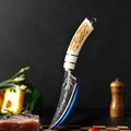 Butcher Knife Professional Bone-In Meat Cleaver Razor Sharp Blade with Patterned Design & Comfort Grip Handle