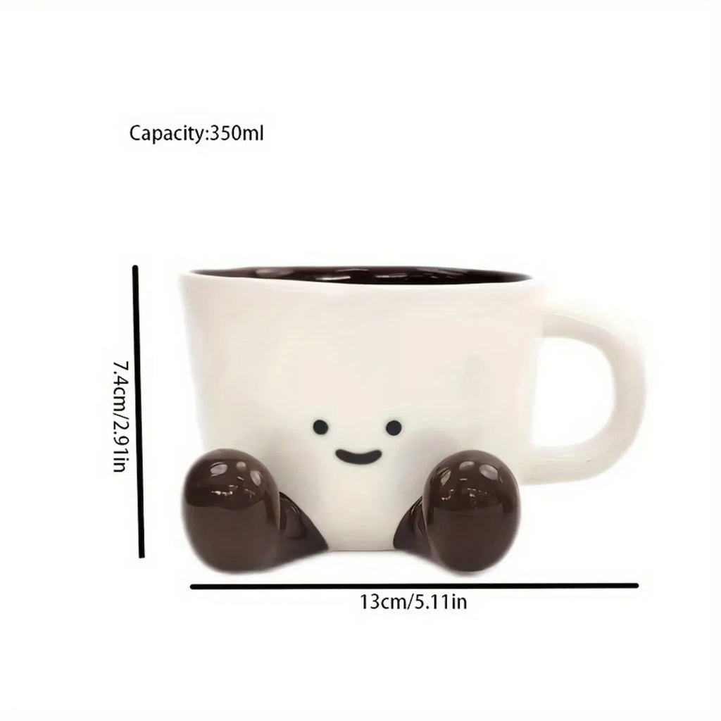 Cartoon Smile Face Ceramic Water Mug