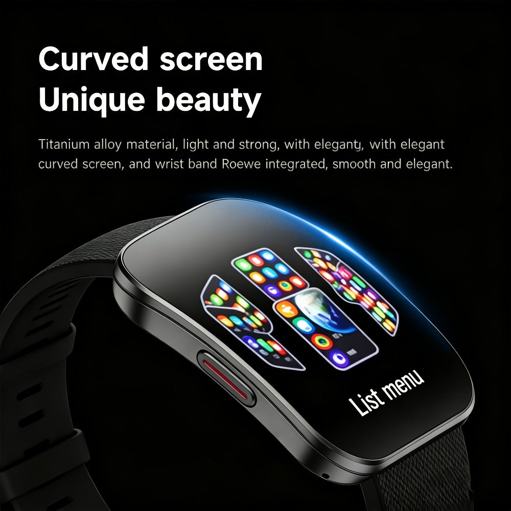 Smartwatch with 1.85-Inch Curved Touchscreen, Calling, Camera and Music Controls in Four Options