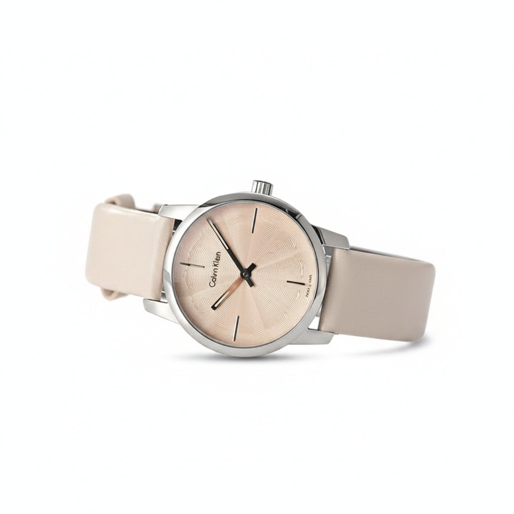 Calvin Klein Minimalist Watch — Blush & Silver