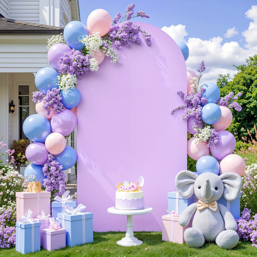 Two-Piece Fitted Arch Photography Backdrop Cover Set for 6-Foot and 6.6-Foot Compatible Frames