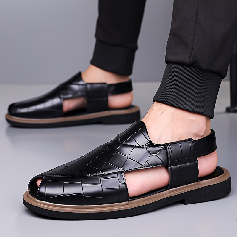 Nathaniel | Slipper-Sandalen in Flechtoptik