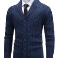 Elliot | Strickjacke mit Schalkragen und Zopfmuster