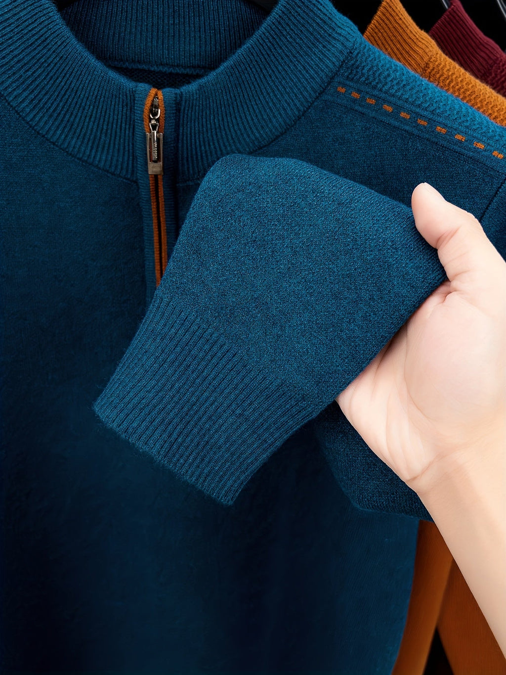 Alden | Strickpullover mit Reißverschlusskragen