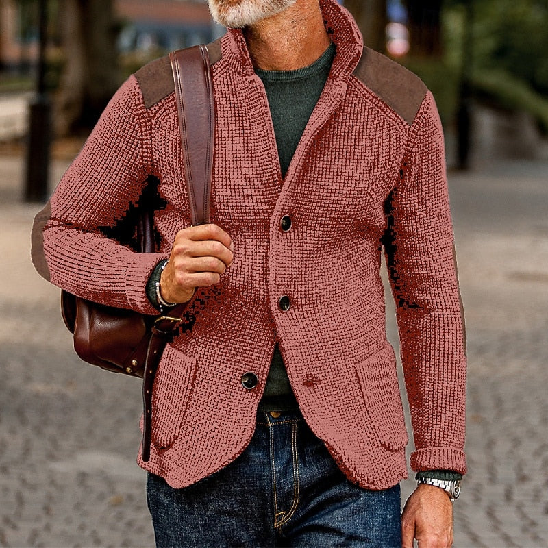 Baxter | Strukturierte Strickjacke mit Stehkragen