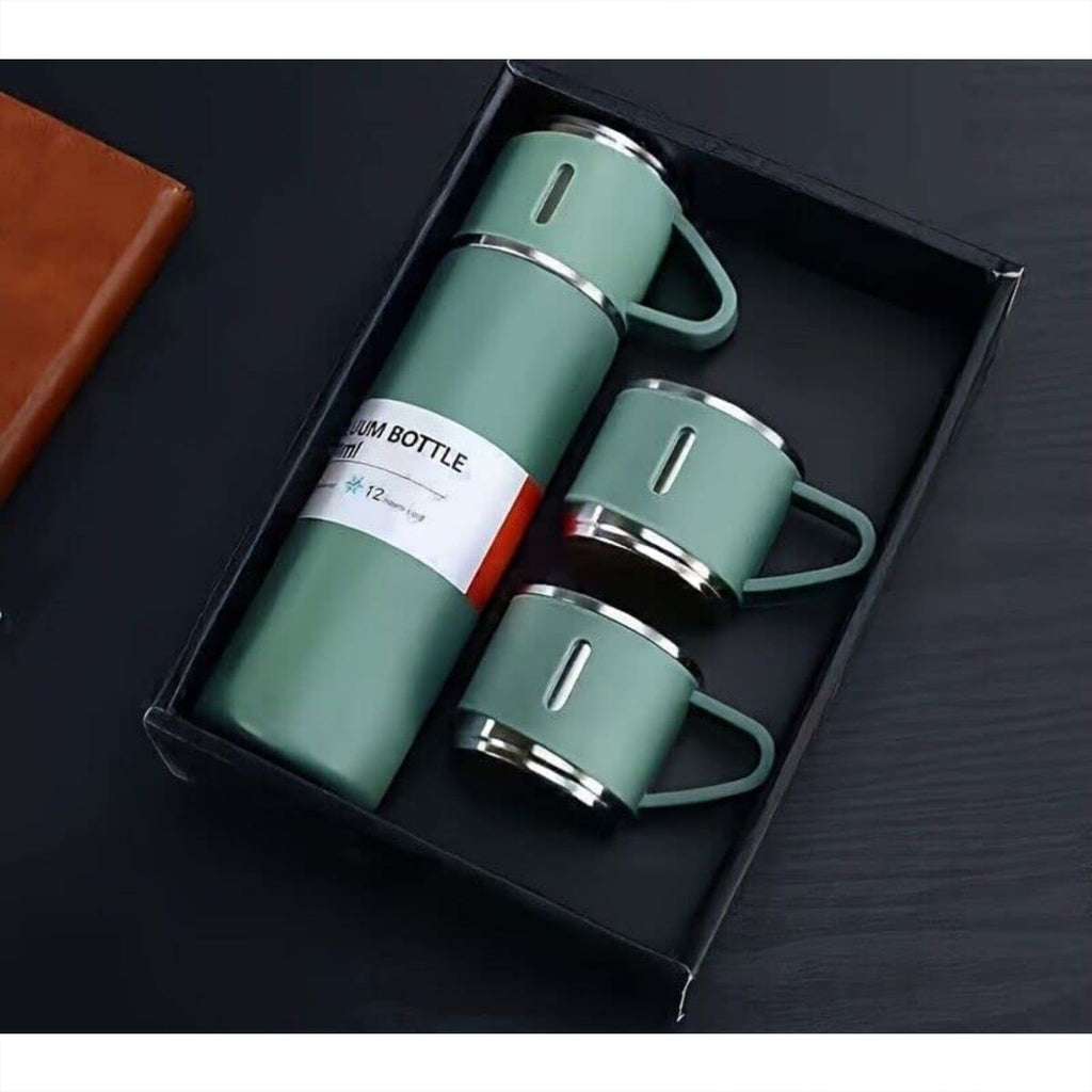500ml Vacuum Insulated Stainless Steel Thermos with 3 Lids