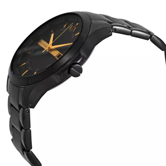 Armani Exchange Hampton AX2413 Herren-Chronograph – Schwarzes Zifferblatt mit schwarzem Edelstahlarmband
