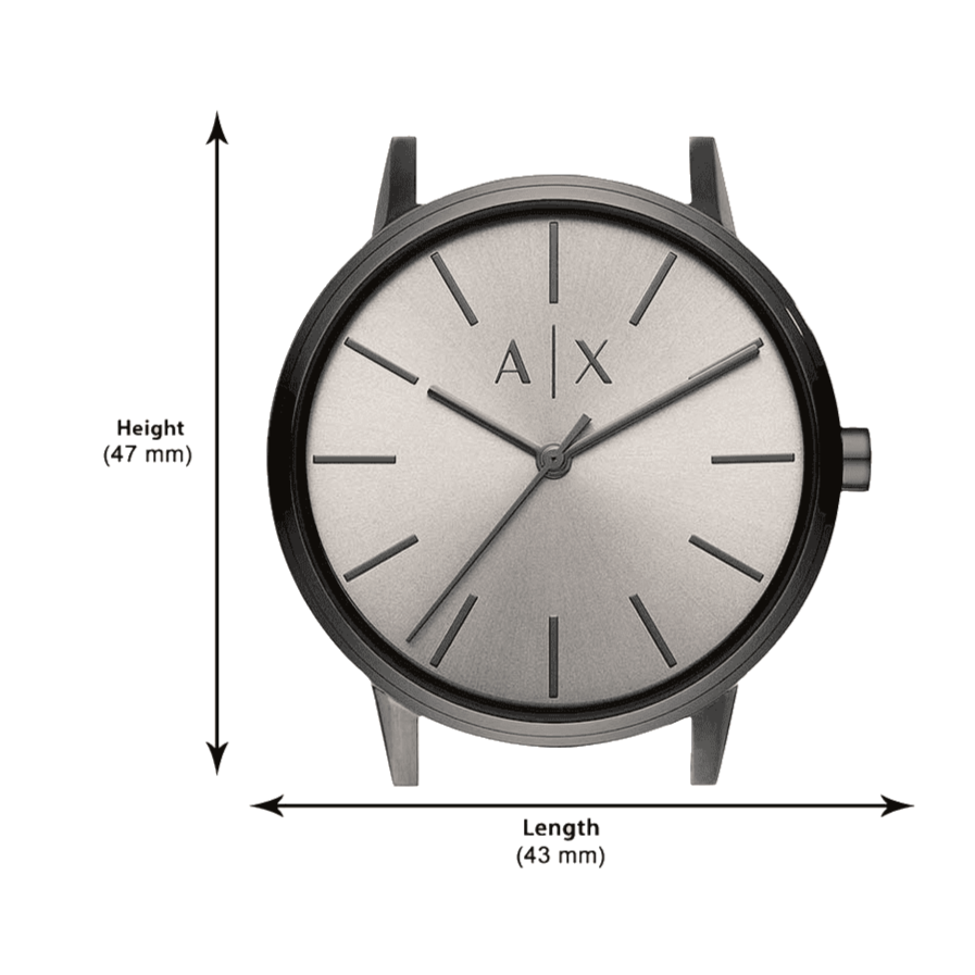 Armani Exchange Cayde AX2722 Herren-Analog-Uhr – Graues Zifferblatt mit passendem grauem Edelstahlarmband