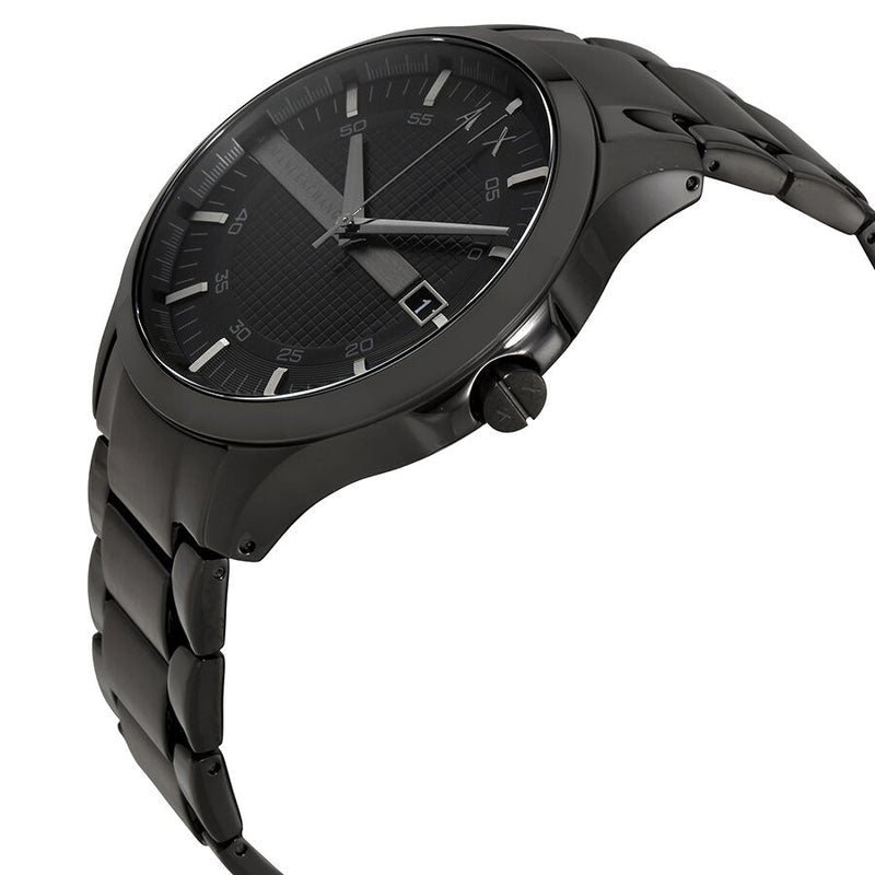 Armani Exchange Hampton AX7101 Herrenuhr – Schwarzes Zifferblatt mit schwarzem Edelstahlarmband